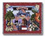 State of Georgia Tapestry Throw